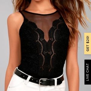 Lulus Cali cantina black lace body suit